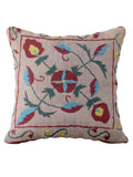 Suzani Hand Embroidered Cushion Cover - 45 x 45 cm - Handmade