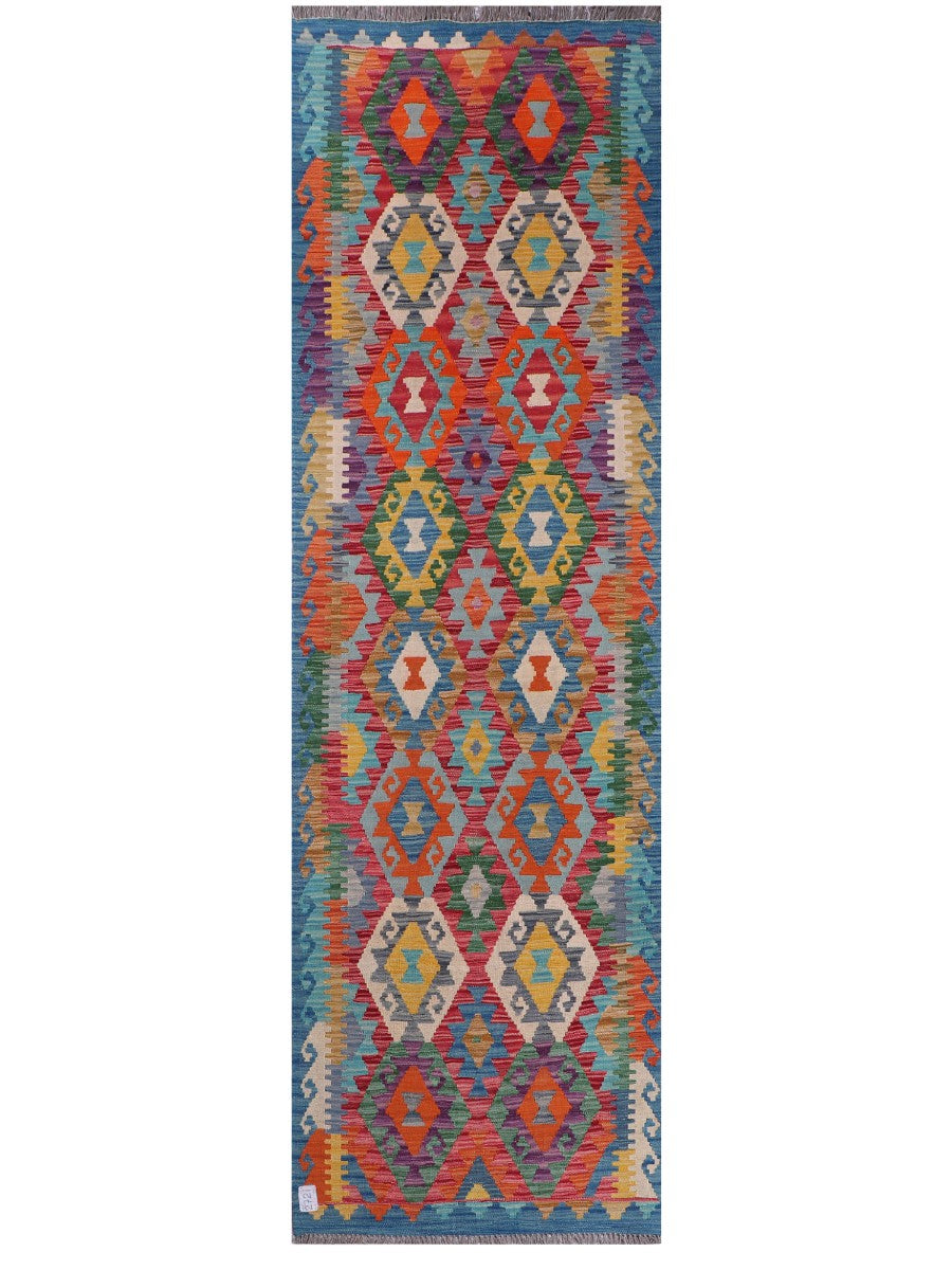 Maimana Afghanistan Kilim Runner - 298 x 89 cm - Handmade