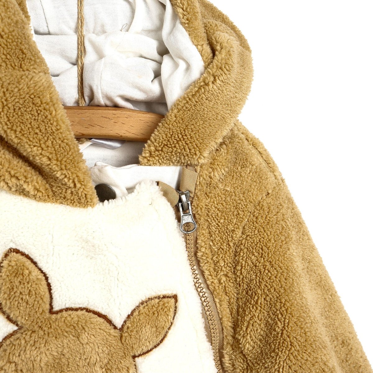 Midimod Newborn Welsoft Kangaroo Footed Jumpsuit - Brown