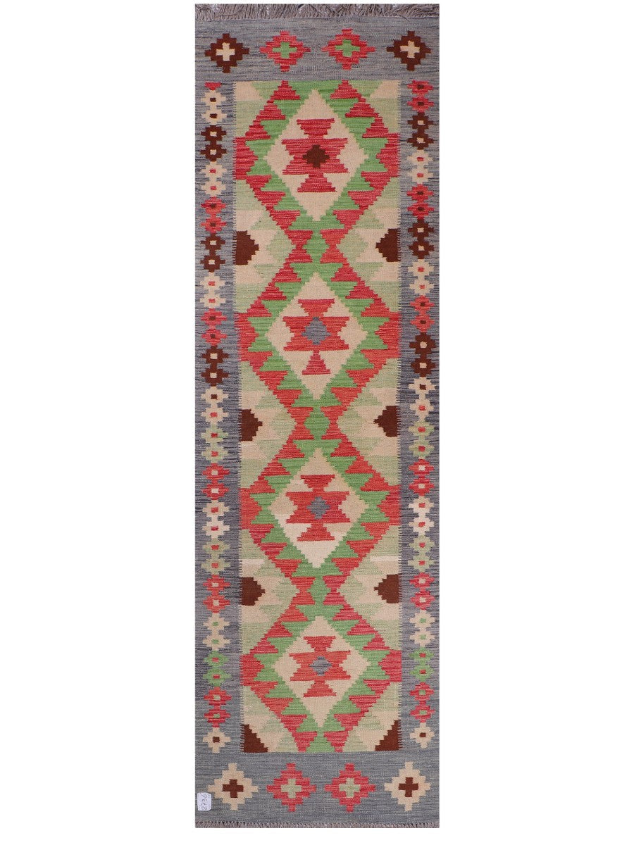 Maimana Afghanistan Kilim Runner - 291 x 86 cm - Handmade