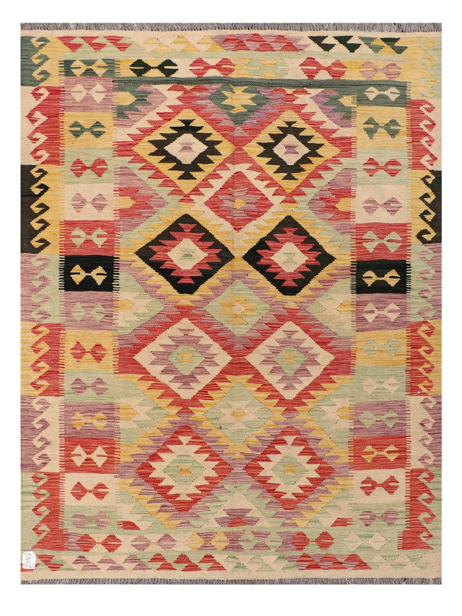 Maimana Afghanistan Kilim Rug - 199 x148 cm - Handmade