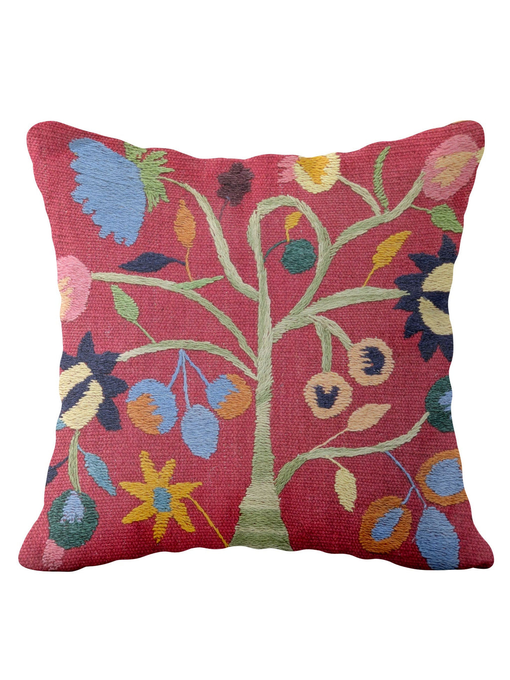 Suzani Hand Embroidered Cushion Cover - 45 x 45 cm - Handmade