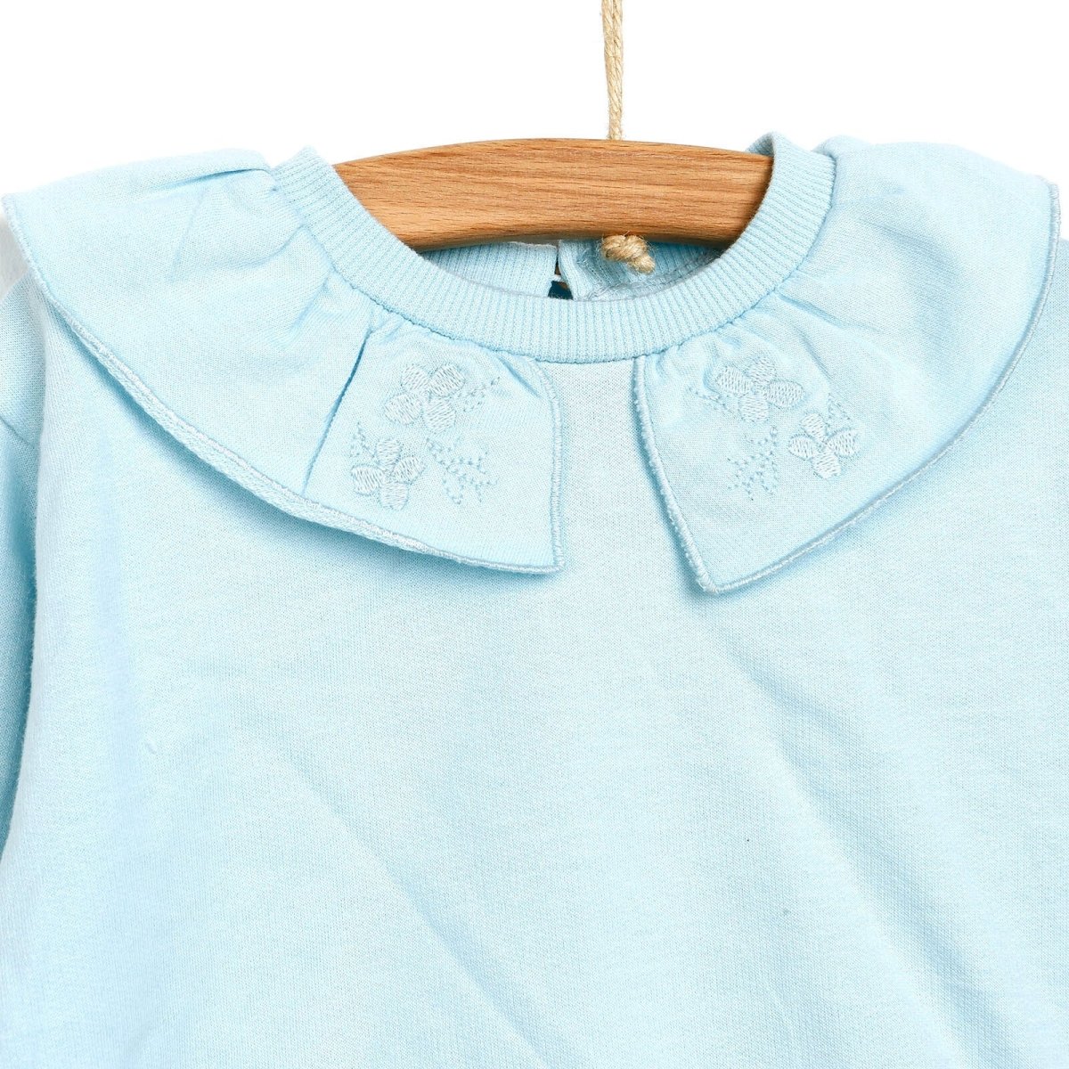 Tuffy Sweatshirt Collared - Footless Bottom - Light Blue