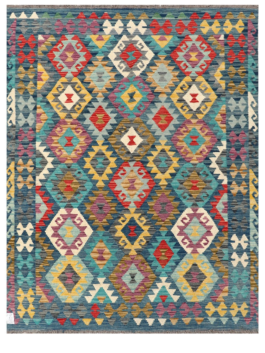 Maimana Afghanistan Kilim Rug - 192 x147 cm - Handmade