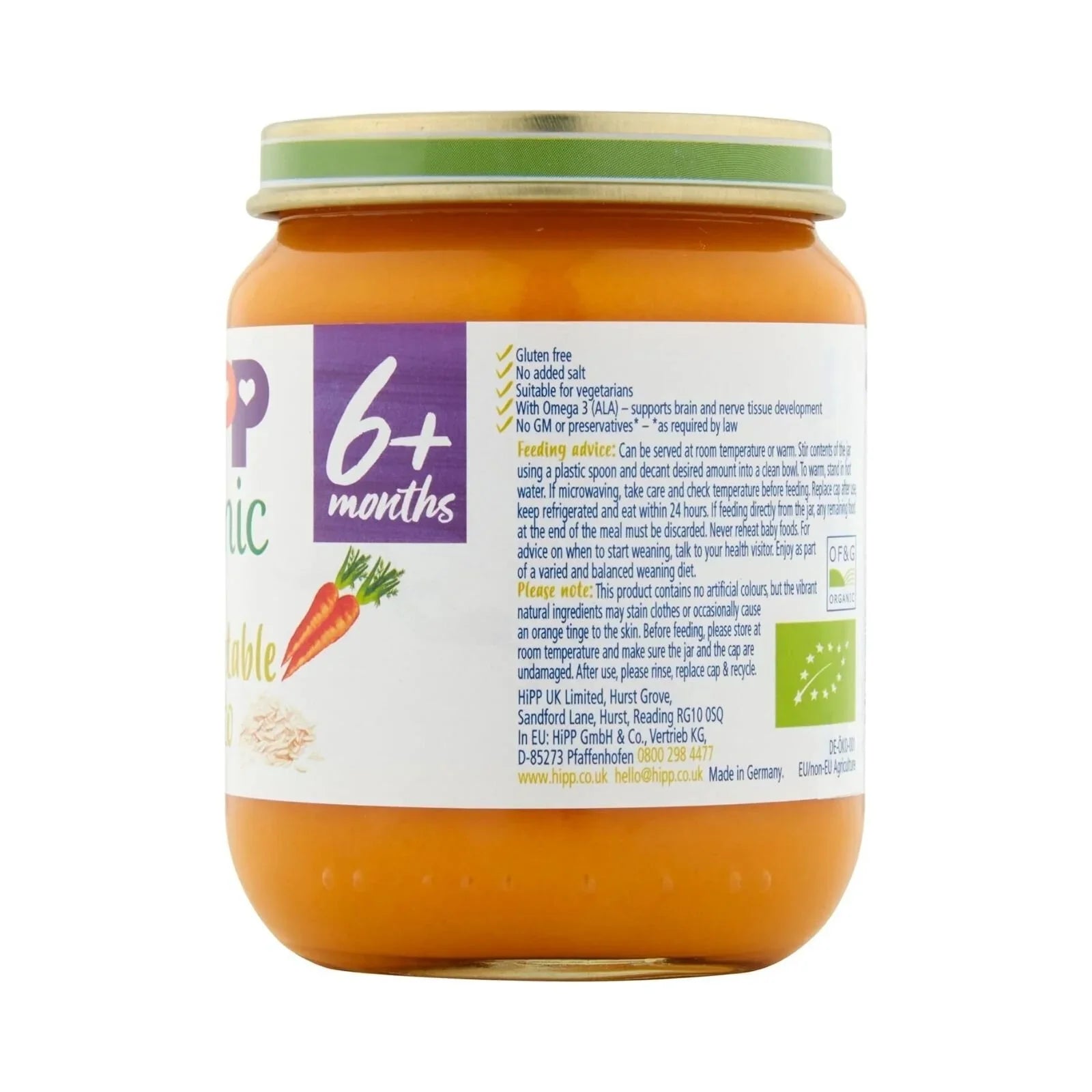 HiPP Organic Tasty Vegetable Risotto Baby Food Jar 6+ months 125g