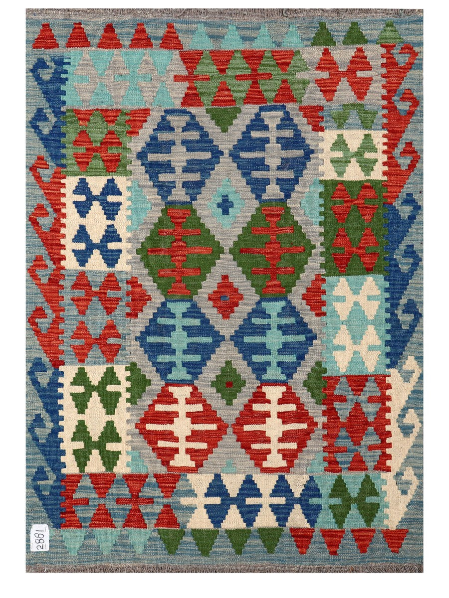 Maimana Afghanistan Kilim Rug - 145 x102 cm - Handmade