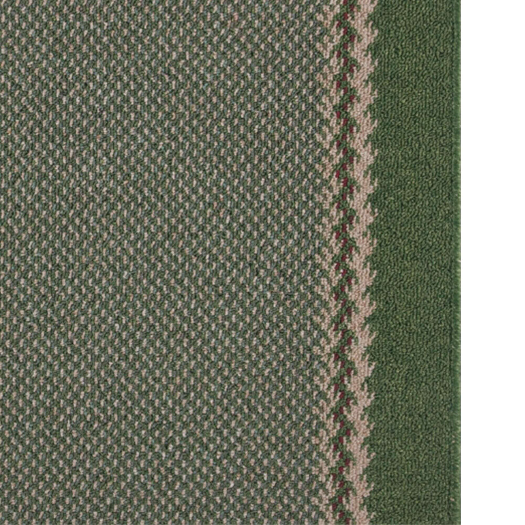 Washable Designer Bordered Green Rug | 116Gr