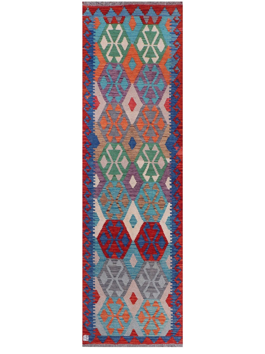 Maimana Afghanistan Kilim Runner - 278 x 81 cm - Handmade