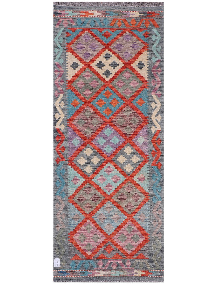 Maimana Afghanistan Kilim Rug - 198 x78 cm - Handmade