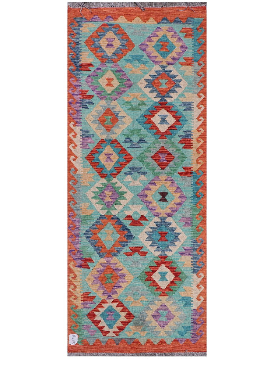 Maimana Afghanistan Kilim Rug - 198 x78 cm - Handmade