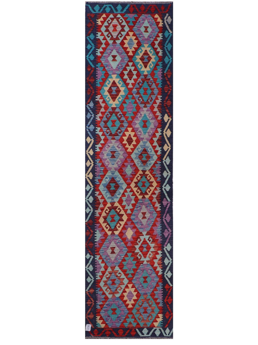 Maimana Afghanistan Kilim Runner - 302 x 79 cm - Handmade