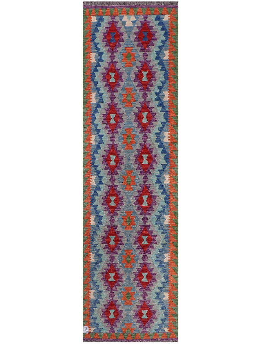 Maimana Afghanistan Kilim Runner - 296 x 84 cm - Handmade