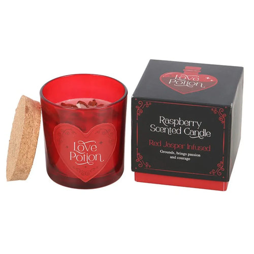 Love Potion Raspberry Crystal Chip Candle - Bobobiy