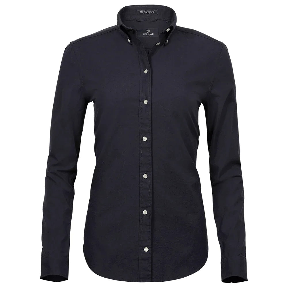 Tee Jays 4001 Ladies Perfect Long Sleeve Oxford Shirt - Bobobiy