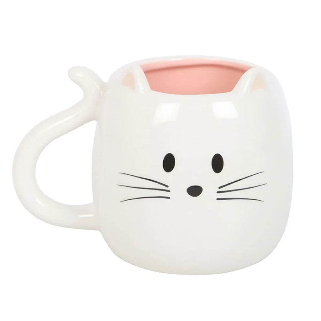 White Cat Shaped Mug - Bobobiy