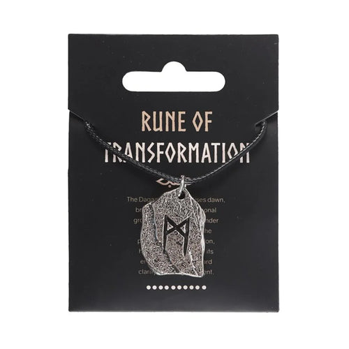 Rune of Transformation Viking Cord Necklace - Bobobiy