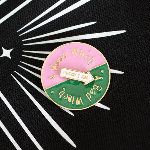 Which Witch Are You Spinning Pin Badge - Bobobiy