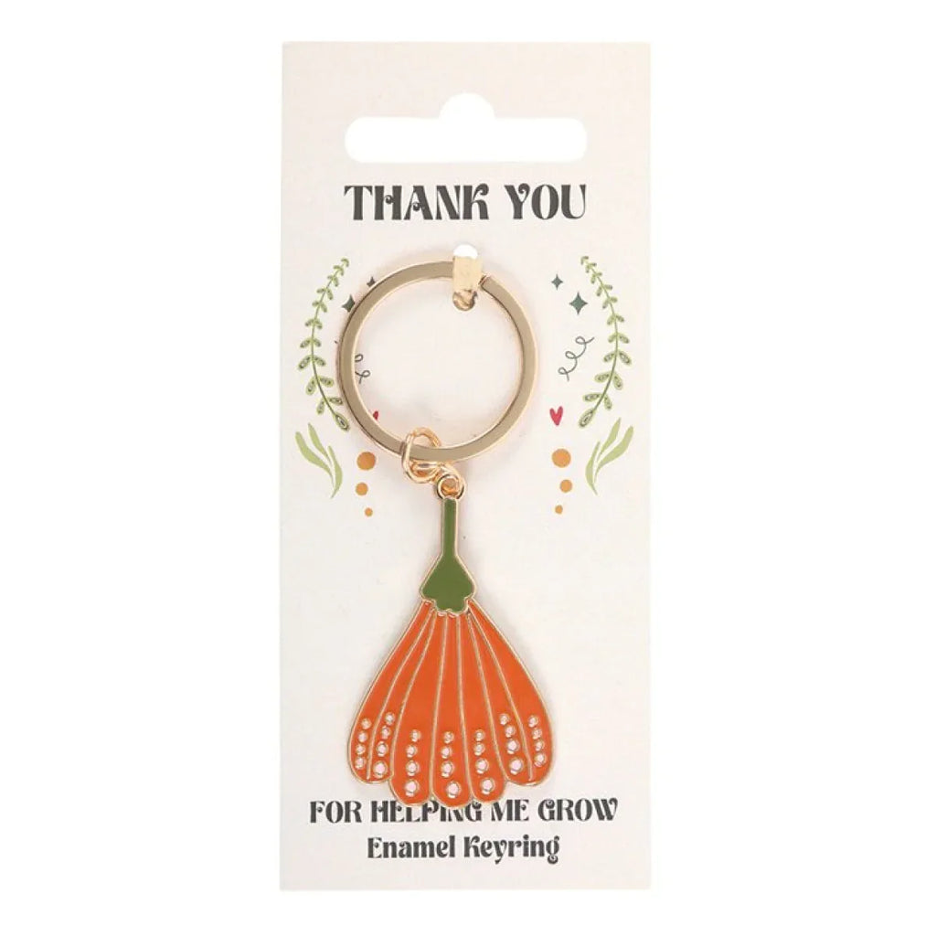 Thank You for Helping Me Grow Flower Keyring - Bobobiy