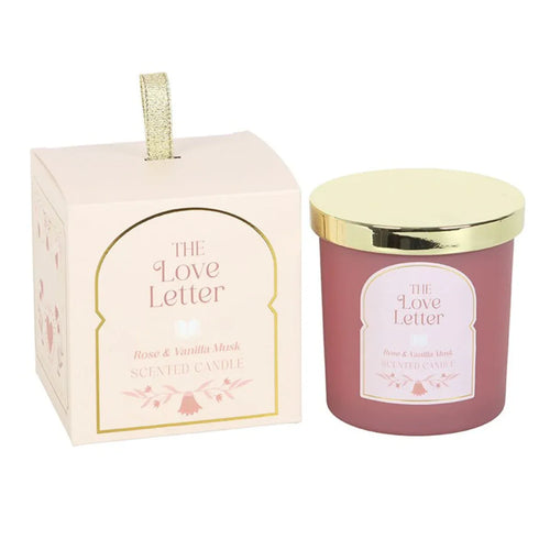 The Love Letter Rose & Vanilla Musk Candle - Bobobiy