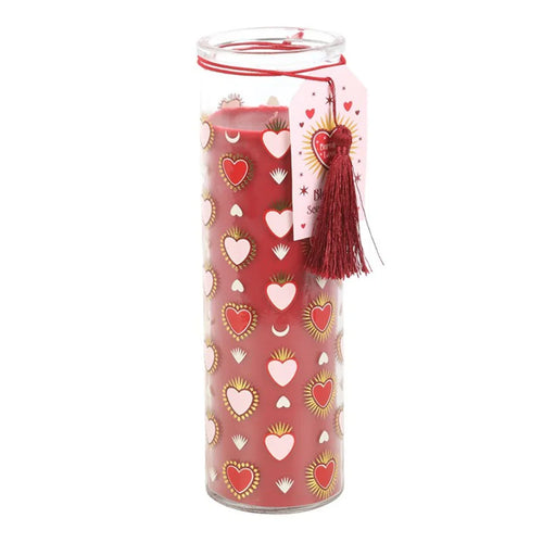 Sacred Heart Print Black Fig Tube Candle - Bobobiy