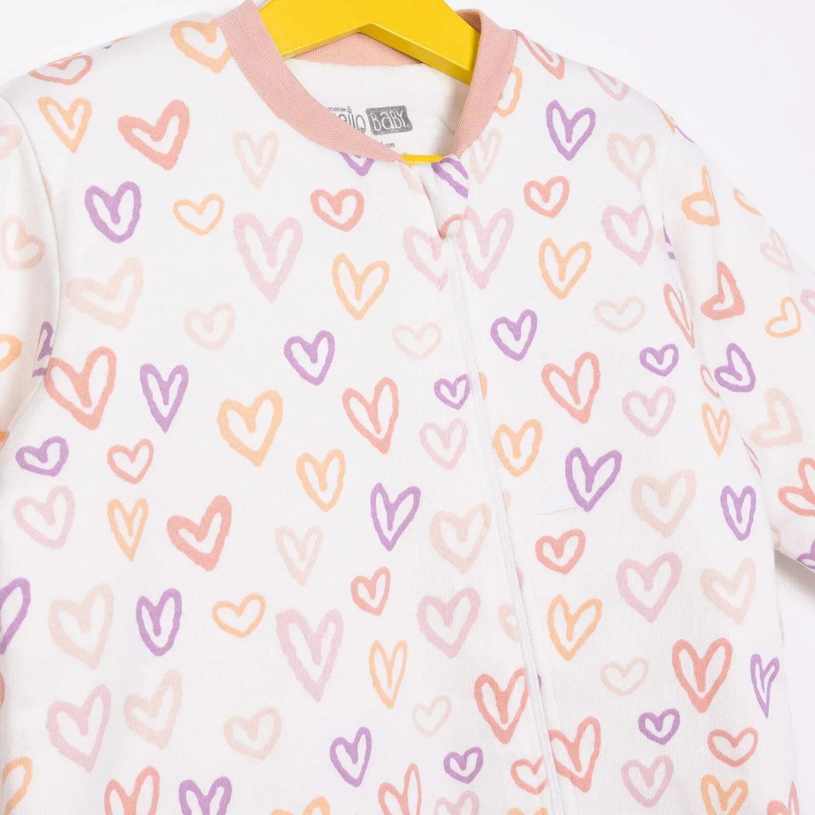 HelloBaby Girl Sleepsuit - Light Pink - Bobobiy