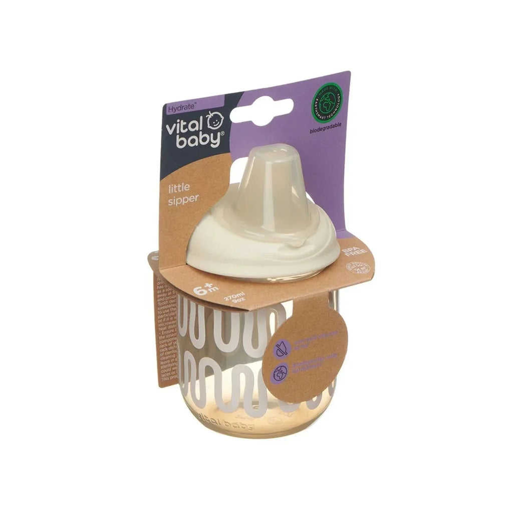Vital Baby Hydrate Sipper Cup 270ml - Natural Oat - Bobobiy