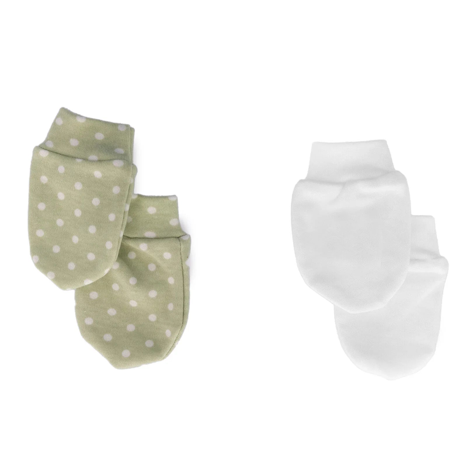 HelloBaby Newborn Mittens - Green Printed