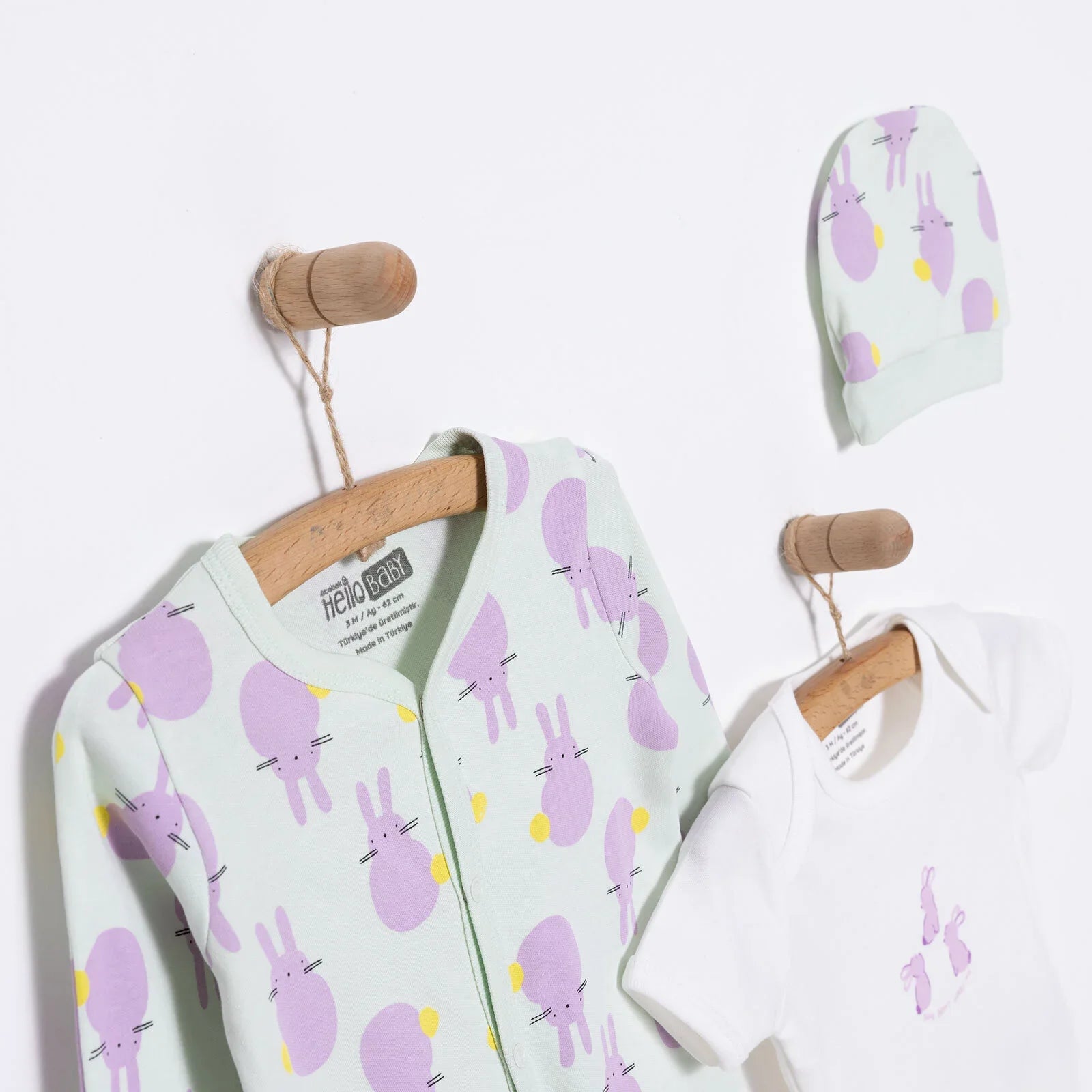 HelloBaby Newborn Baby Cute Elephant Jumpsuit - Ecru