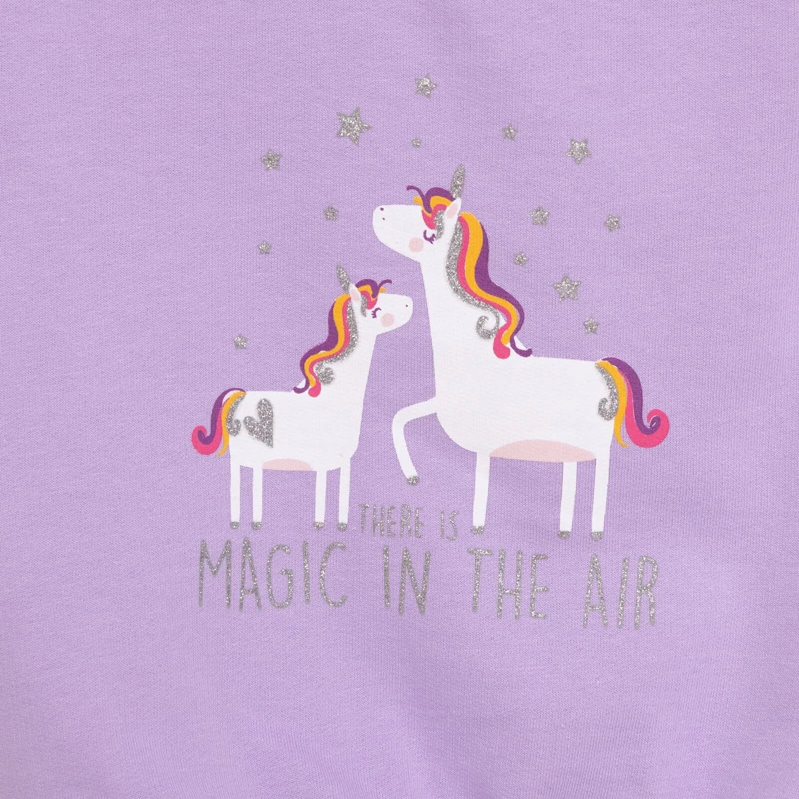 HelloBaby Baby Girl Unicorn Printed Sweatshirt - Purple