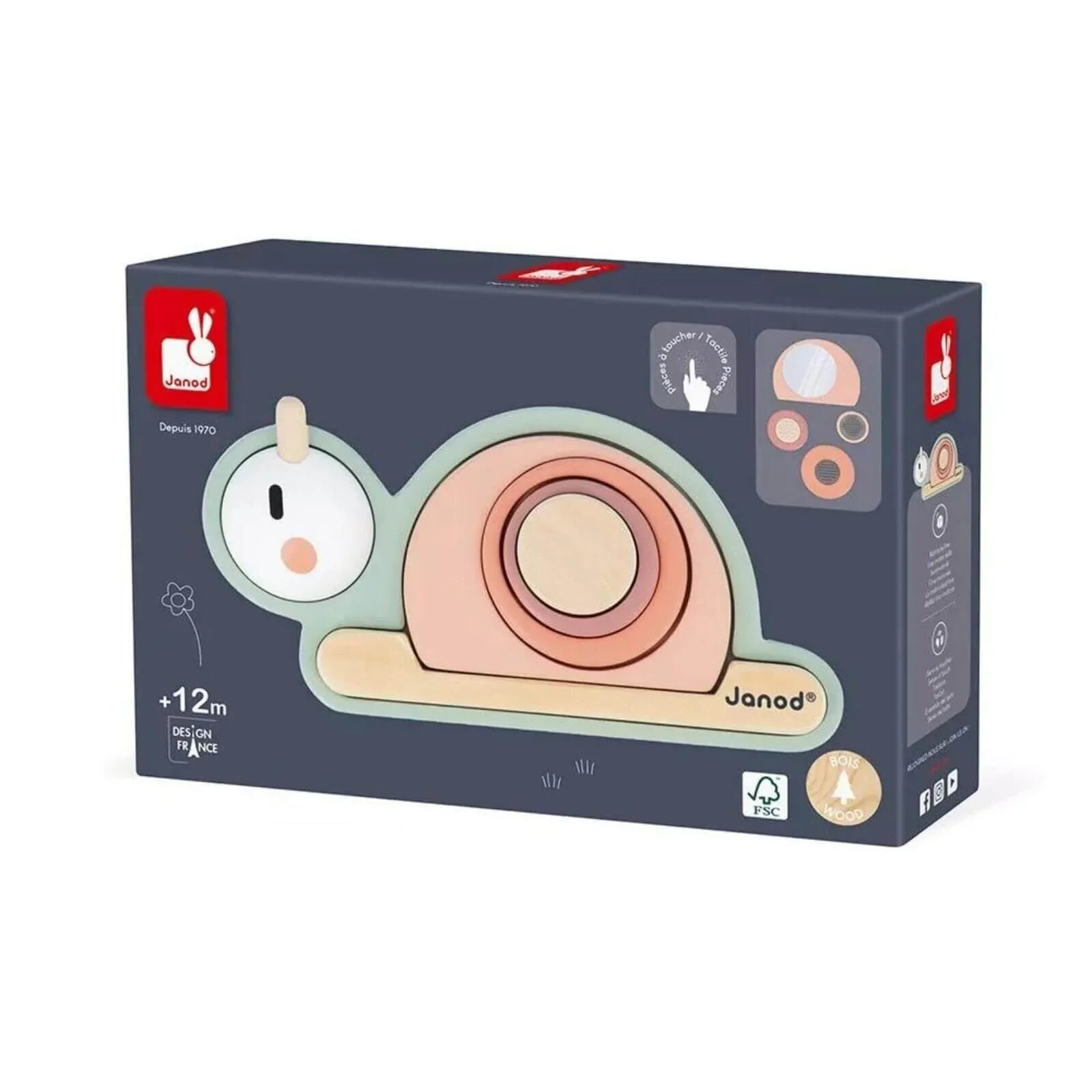 Janod Stackable Sensory Snail Sweet Cocoon