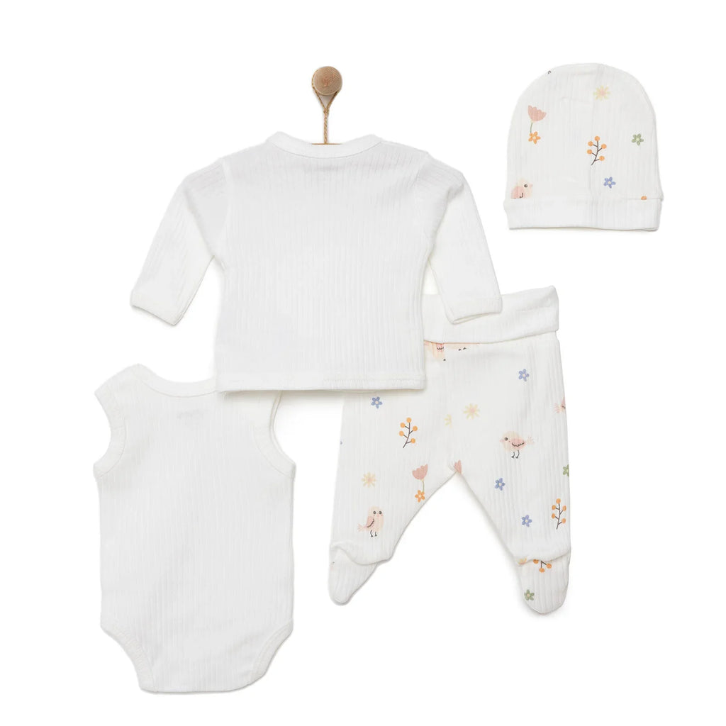 Tiffany Newborn Girl Premature Baby Set - Ecru