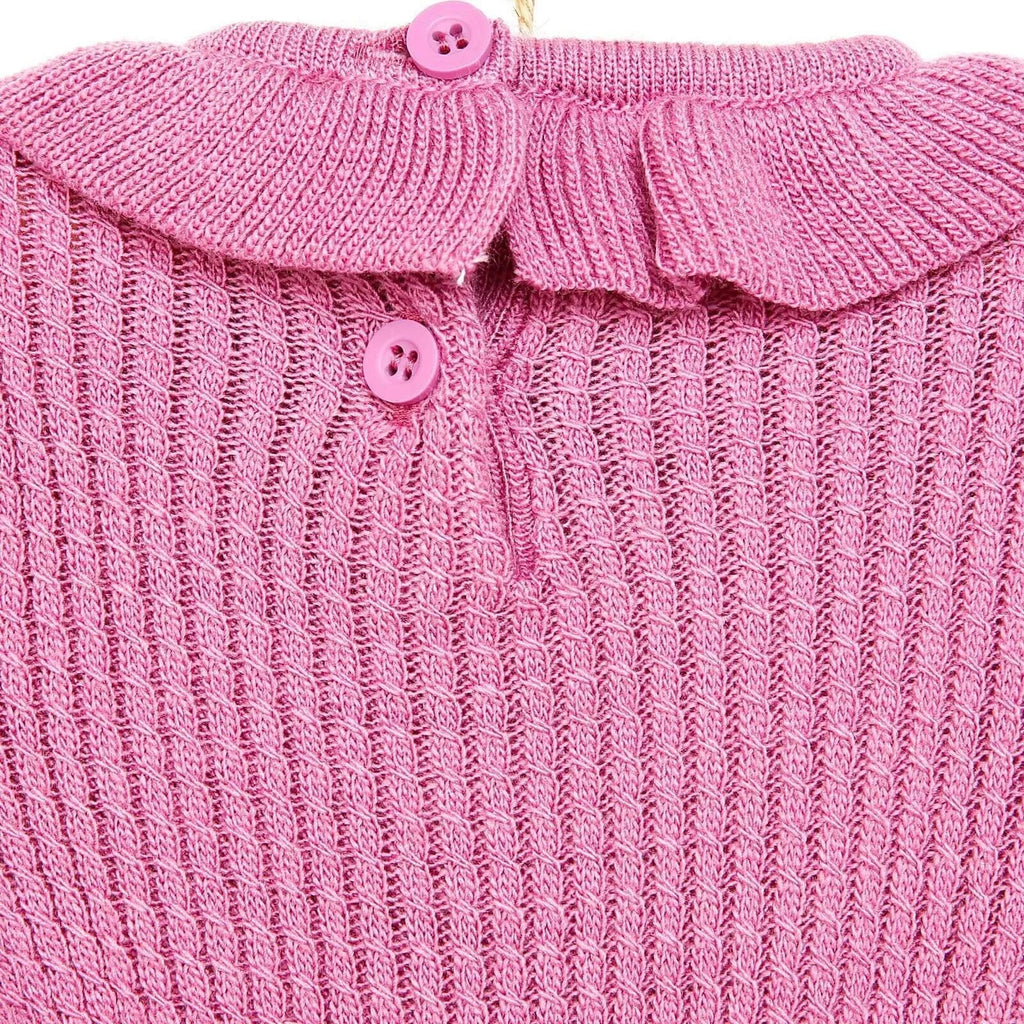 HelloBaby Newborn Frilled Knit Short Overall - Lilac