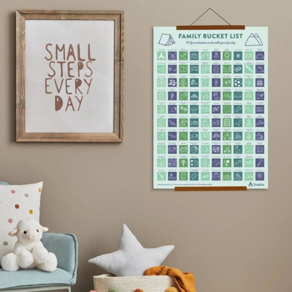 Toddle born Wild A2 Bucket List Poster - Scandi Design