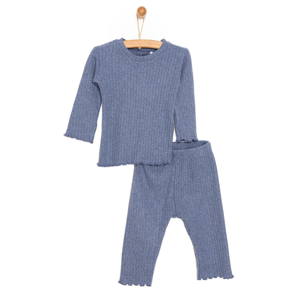 HelloBaby Boy Long Sleeve Pyjamas Set - Indigo - Bobobiy
