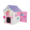 Dolu Deluxe Garden Playhouse with Fence – Pink