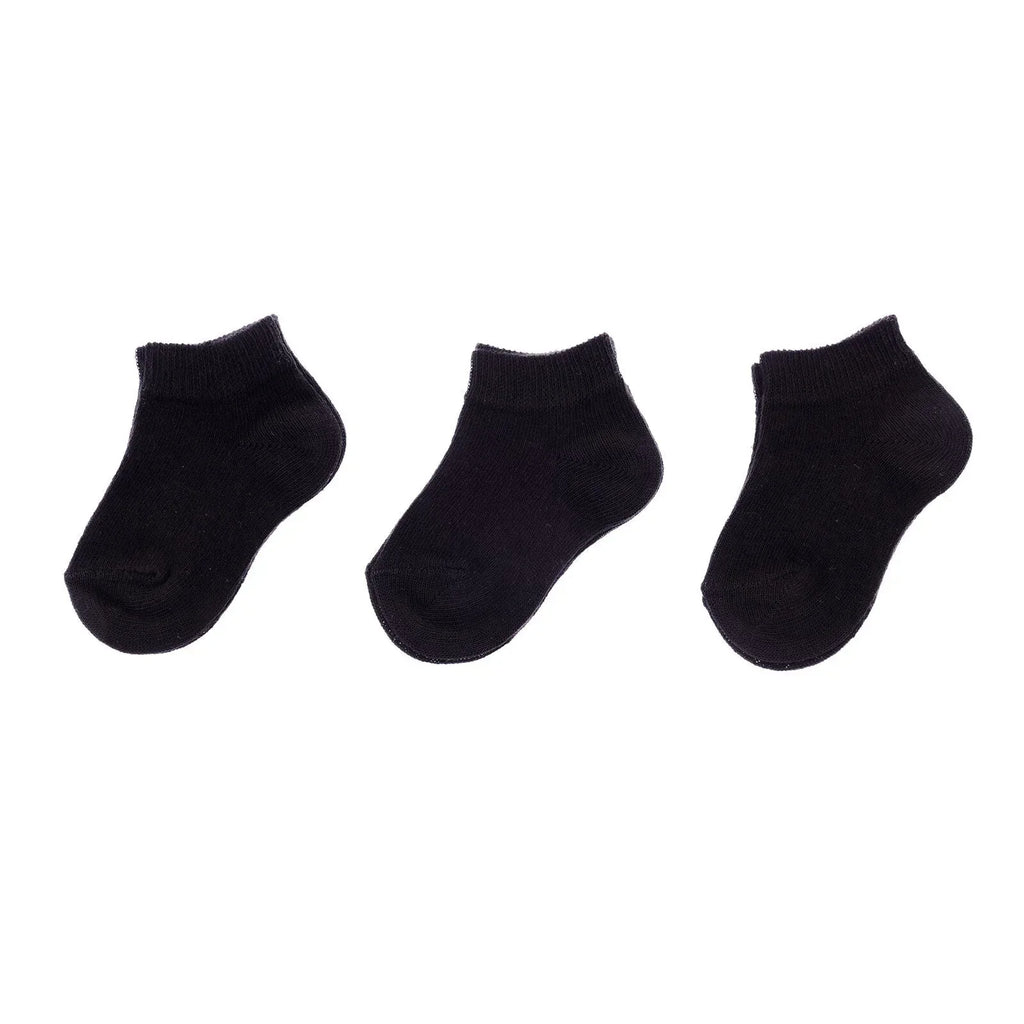 HelloBaby Boy Baby Socks 3 Pack - Black - Bobobiy