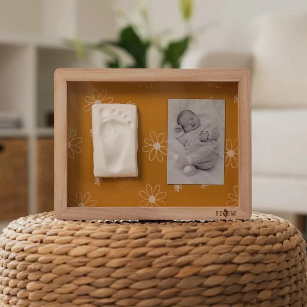 Petit Artichaut Classic Frame with Hand & Foot Imprints - Daisy Ochre