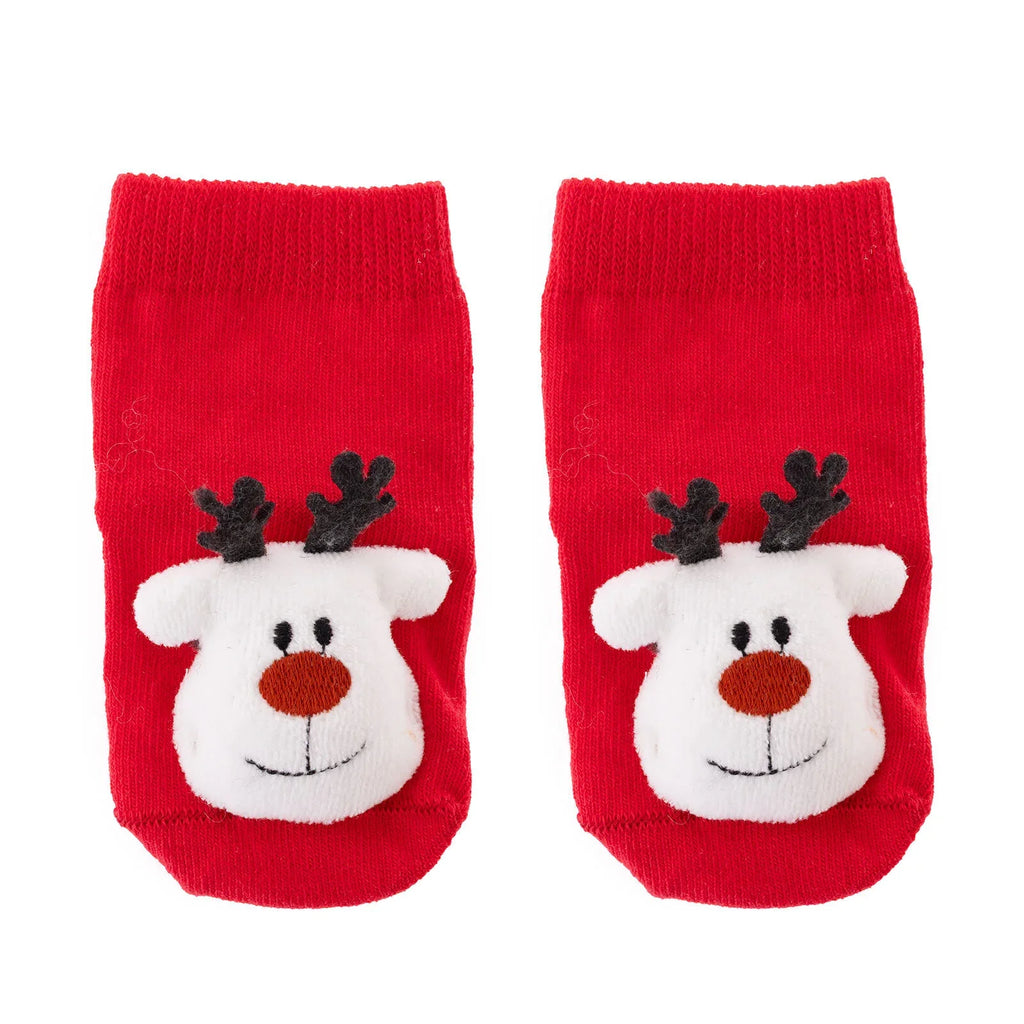 HelloBaby Christmas Baby Girl Socks - Red