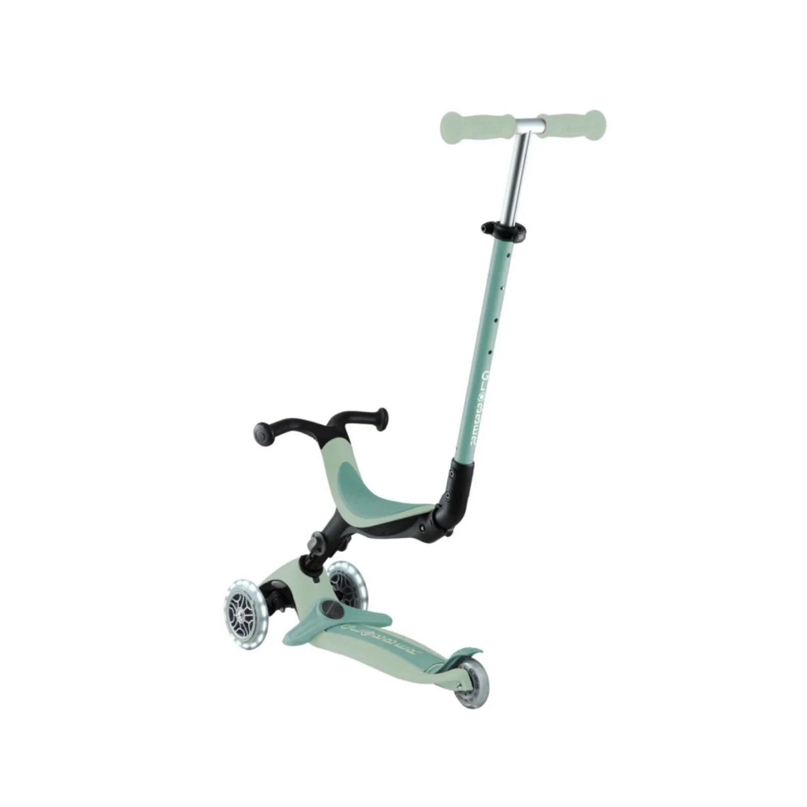 Globber Go Up Active Lights Eco Scooter - Pistachio
