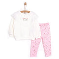 HelloBaby Winter Fairytale Leggings Set - Ecru - Bobobiy