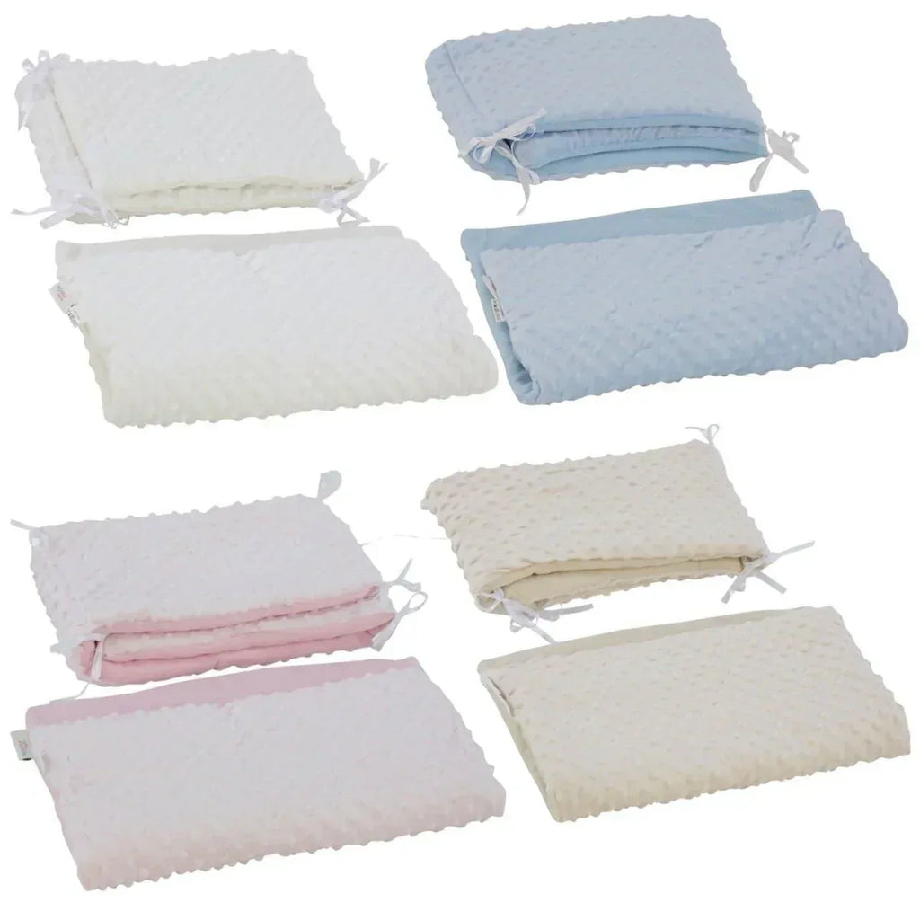 2pc-dimple-cribcradle-quilt-bumper-bedding-set-821362 - Bobobiy