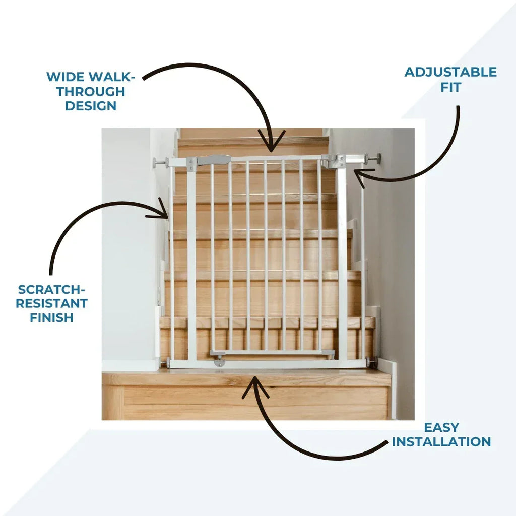 2x-fylo-baby-safety-stair-gate-pressure-fit-78-114cm-extra-wide-813758 - Bobobiy