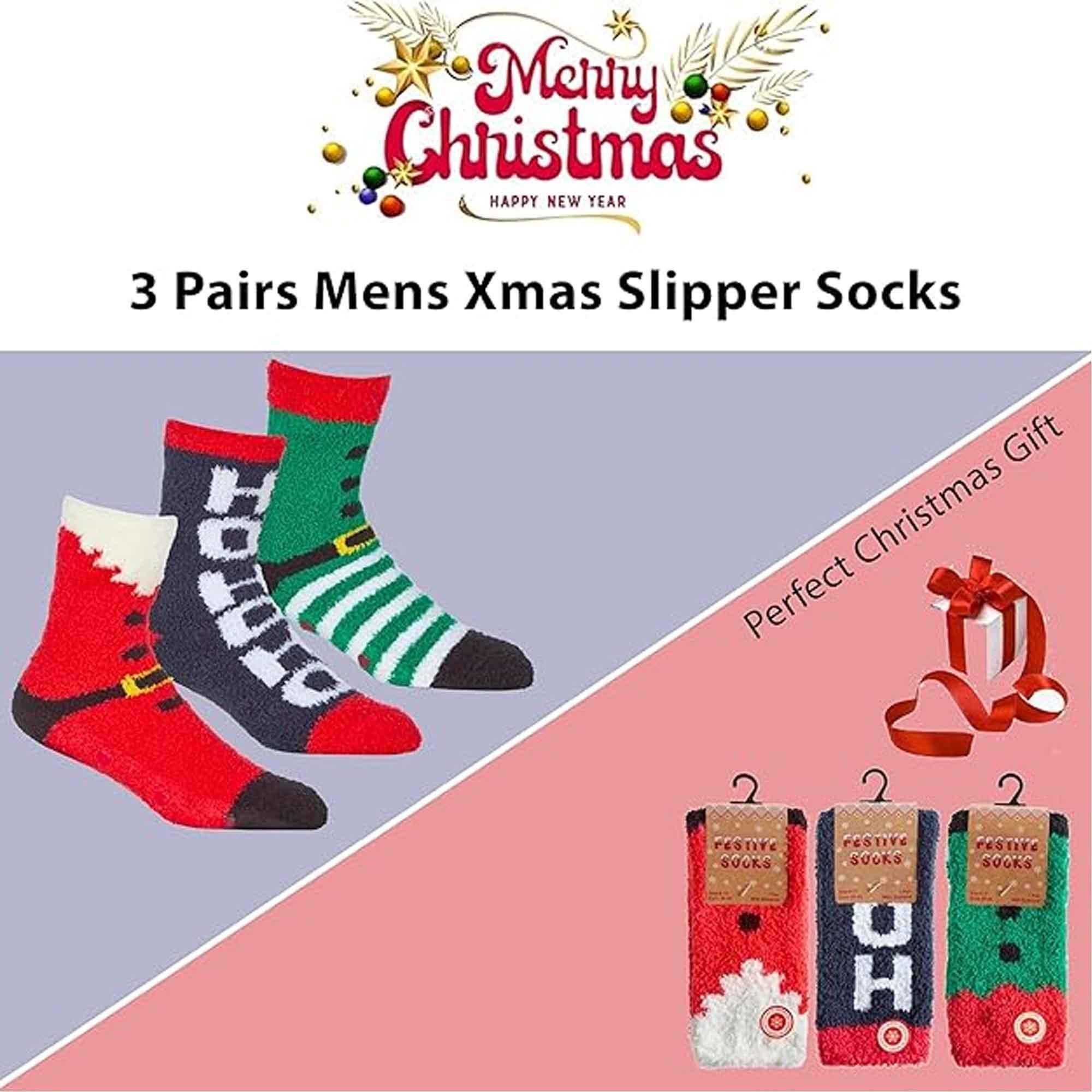 3-pack-mens-cozy-christmas-slipper-socks-festive-santa-and-elf-designs-warm-and-comfortable-holiday-gift-uk-sizes-6-11-by-sock-stack-assorted-6-11-socks-1182335811 - Bobobiy