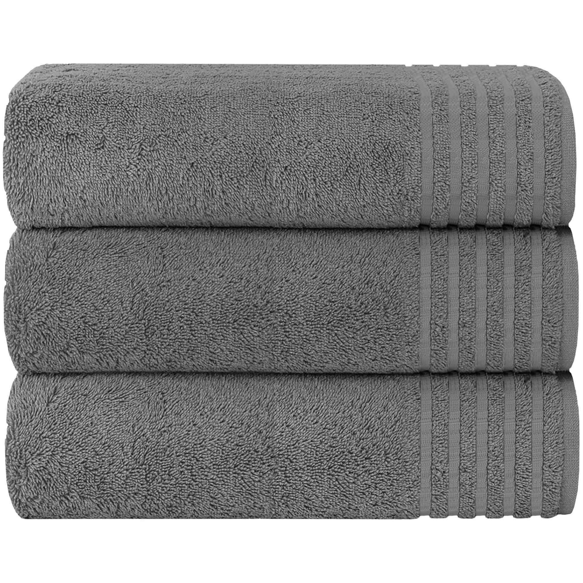3 Pack Monaco Extra Large Bath Sheets Cotton 500GSM Highly Absorbent Towels Set for Home Gym Beach