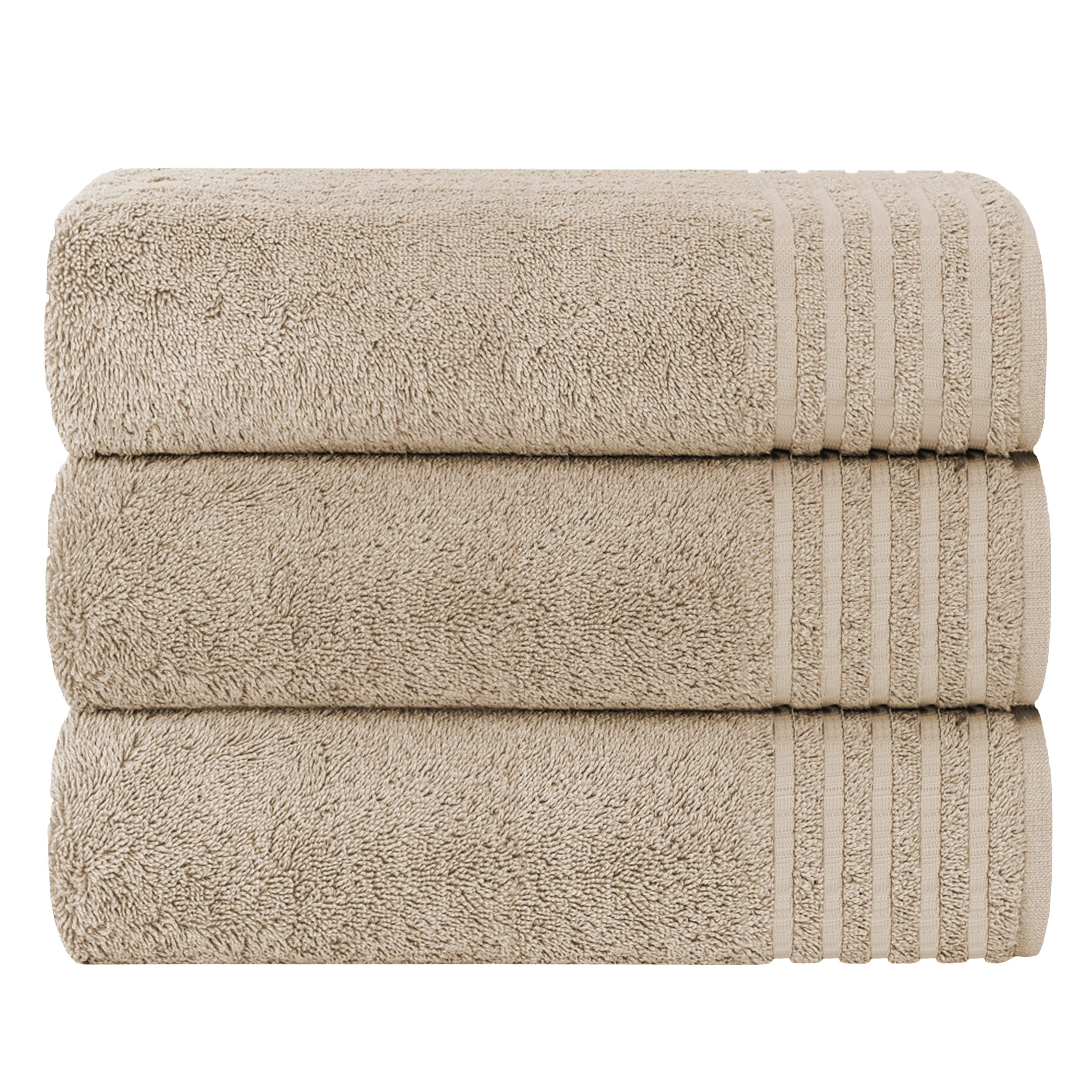 3 Pack Monaco Extra Large Bath Sheets Cotton 500GSM Highly Absorbent Towels Set for Home Gym Beach