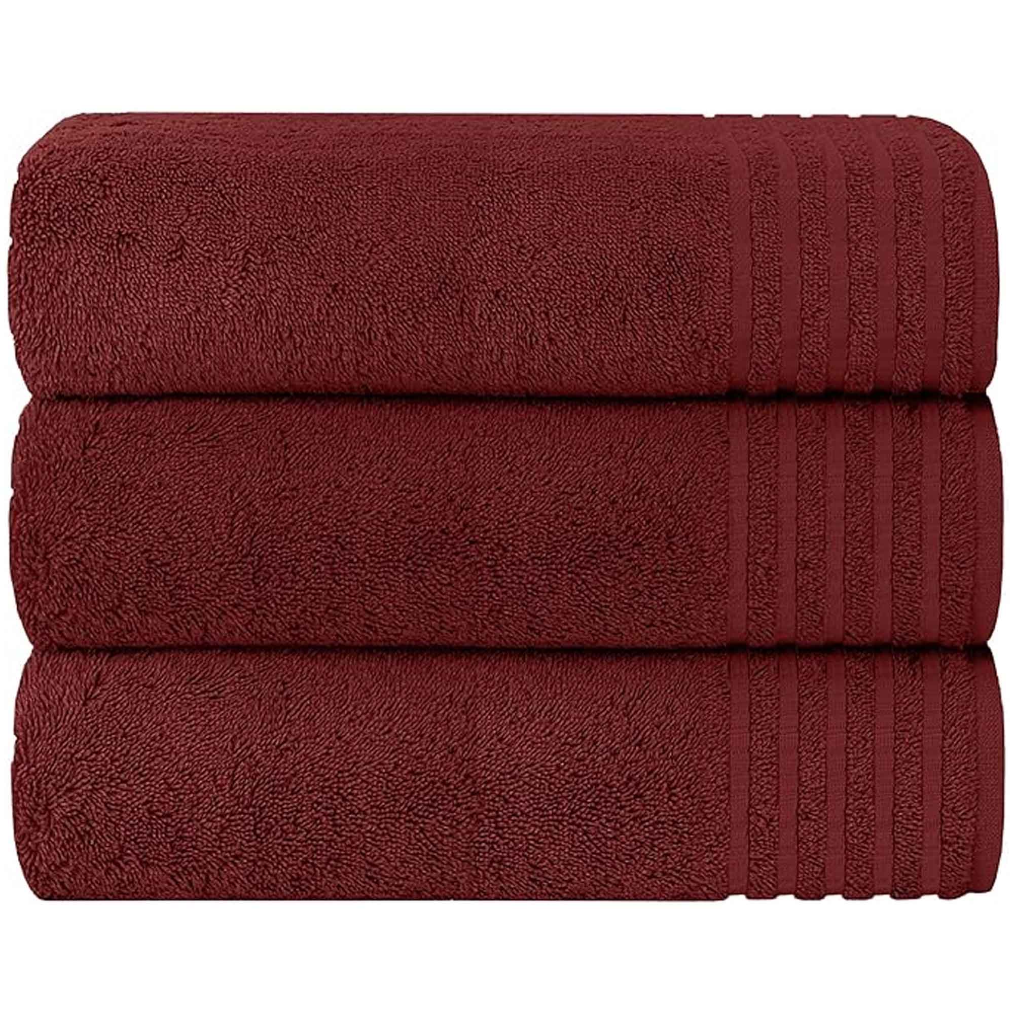 3 Pack Monaco Extra Large Bath Sheets Cotton 500GSM Highly Absorbent Towels Set for Home Gym Beach