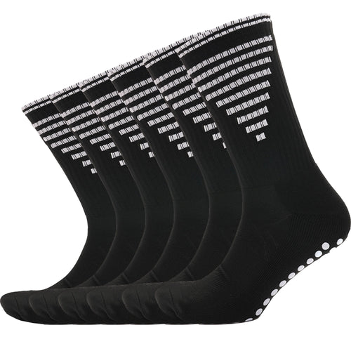 3-pairs-black-anti-slip-football-grip-socks-for-men-sports-socks-for-gym-running-yoga-trekking-hiking-by-sock-stack-6-8-black-socks-1176950090 - Bobobiy