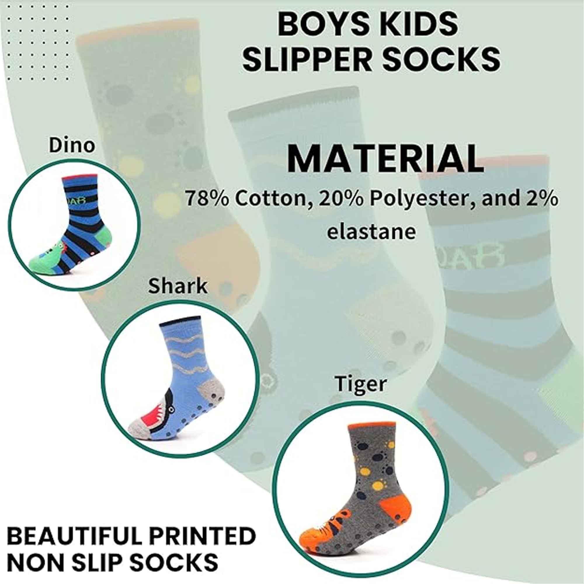 3-pairs-boys-non-slip-thermal-slipper-socks-dino-shark-tiger-designs-cozy-indoor-kids-socks-warm-anti-skid-socks-for-winter-in-sizes-6-8-9-12-12-3-from-sock-stack-socks-1180693241 - Bobobiy