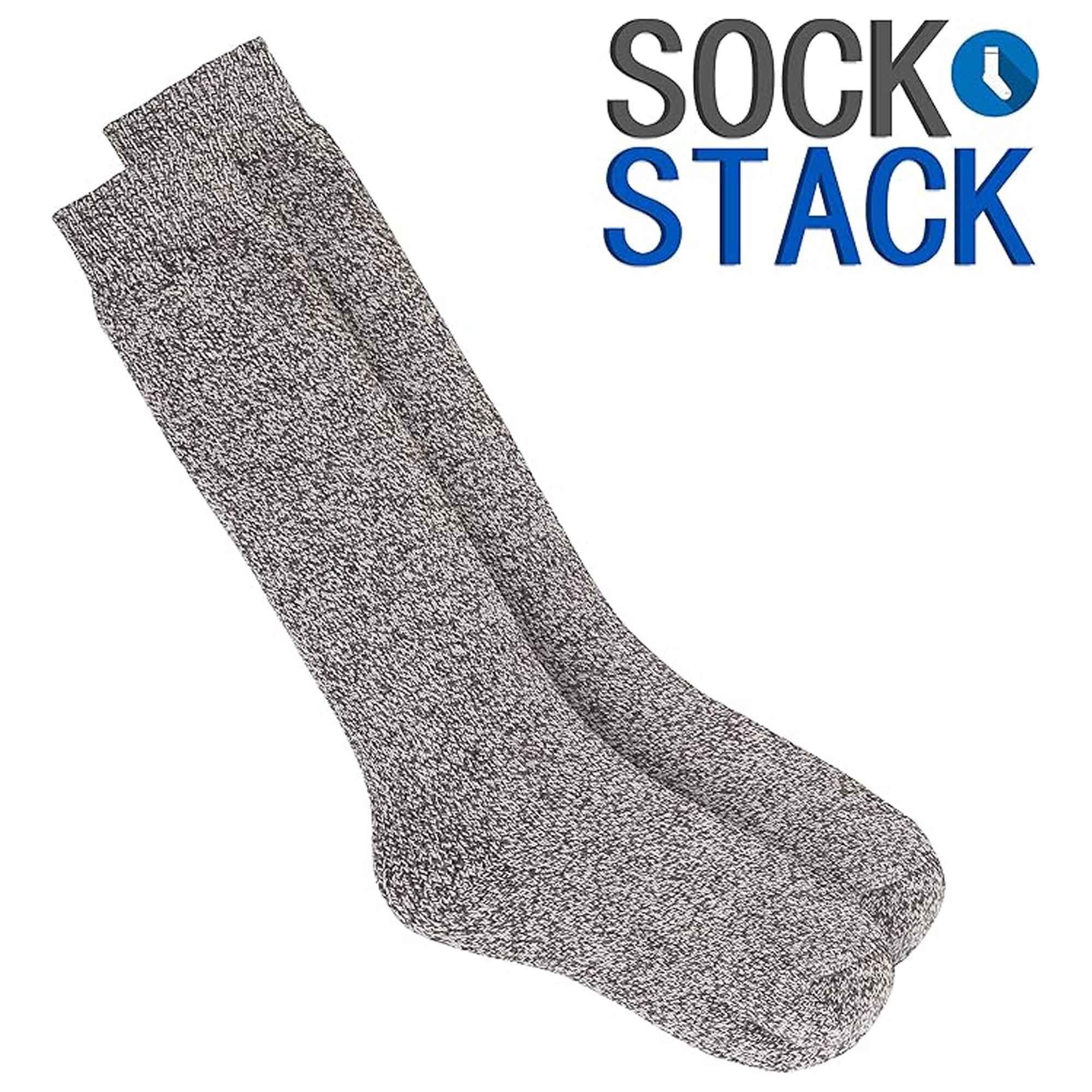 3-pairs-ladies-wellington-boot-socks-warm-thermal-knee-high-outdoor-hiking-wool-blend-moisture-wicking-assorted-colors-size-uk-4-8-eu-37-40-by-sock-stack-uk-4-8-assorted-colour-socks - Bobobiy