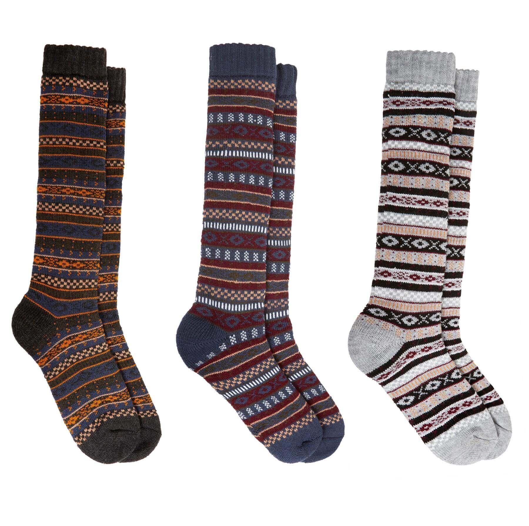3-pairs-thermal-women-s-wellington-socks-for-hiking-and-skiing-with-reinforced-heel-and-toe-cushioning-uk-4-7-assorted-colours-daisy-dreamer-fair-isle-arron-4-7-socks-1176513997 - Bobobiy